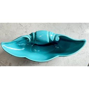MCM California West Coast Pottery USA Turquoise Blue Aqua Dish / Bowl / Planter